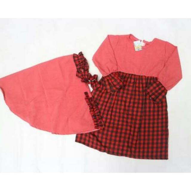 Gamis anak kotak-kotak