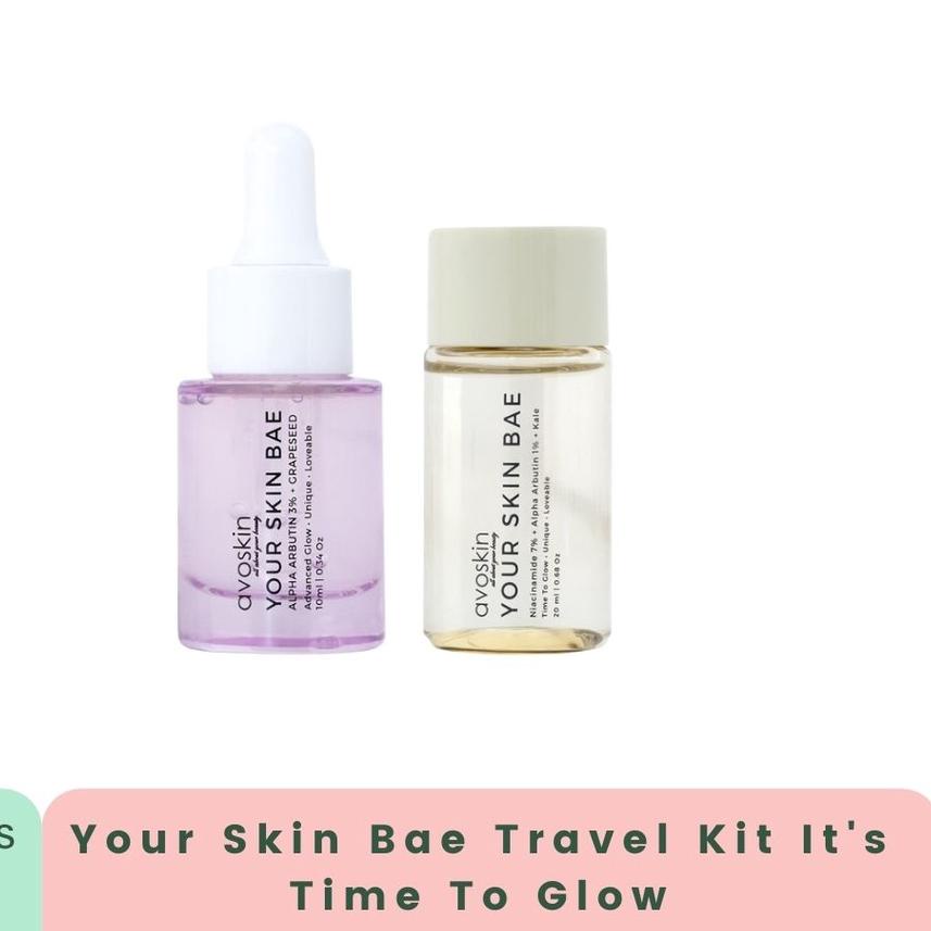 ☎ [MINI] Avoskin Your Skin Bae Travel Kit It's Time To Glow (Serum 10ml & Toner 20ml) ➭