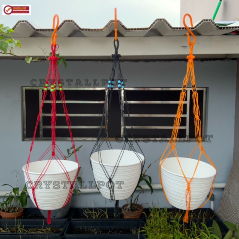 TALI TAMBANG GANTUNGAN POT BUNGA TANAMAN HIAS MACRAME - TALI GANTUNGAN POT