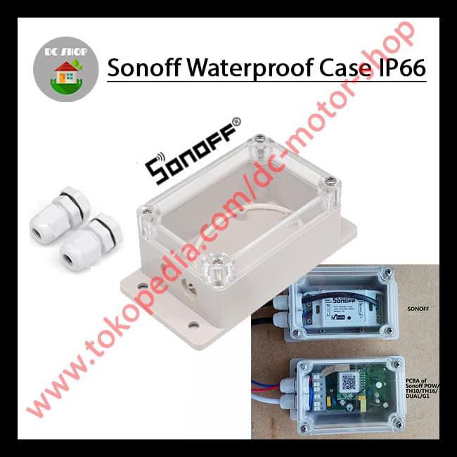 Sonoff Waterproof Box Case Ip66 Anti Air Untuk Basic Th10 Th16 Pow Kode 1372