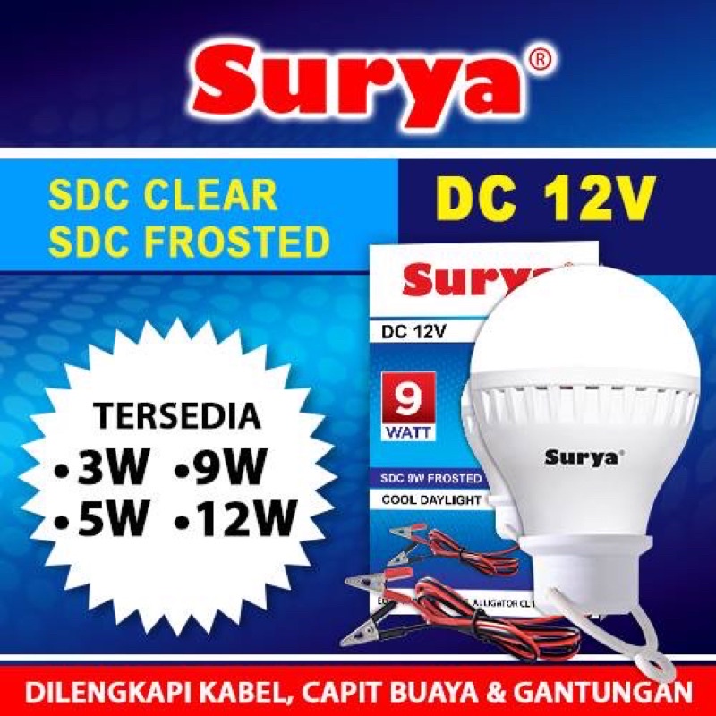 Lampu Aki 12 Volt, Lampu Emergency DC Surya