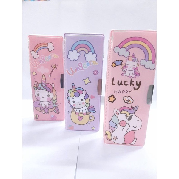 TEMPAT PENSIL PENCIL CASE LUCU XPM-539 MOTIF UNICORN KUDA LUCU GABUS VIRAL MURAH MENARIK WADAH PENSI