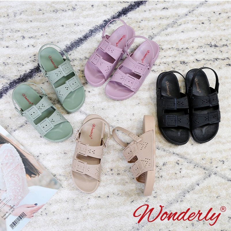 Wonderly Sandal Slop Tali Jelly Wanita Gesper 2027-5 PVC