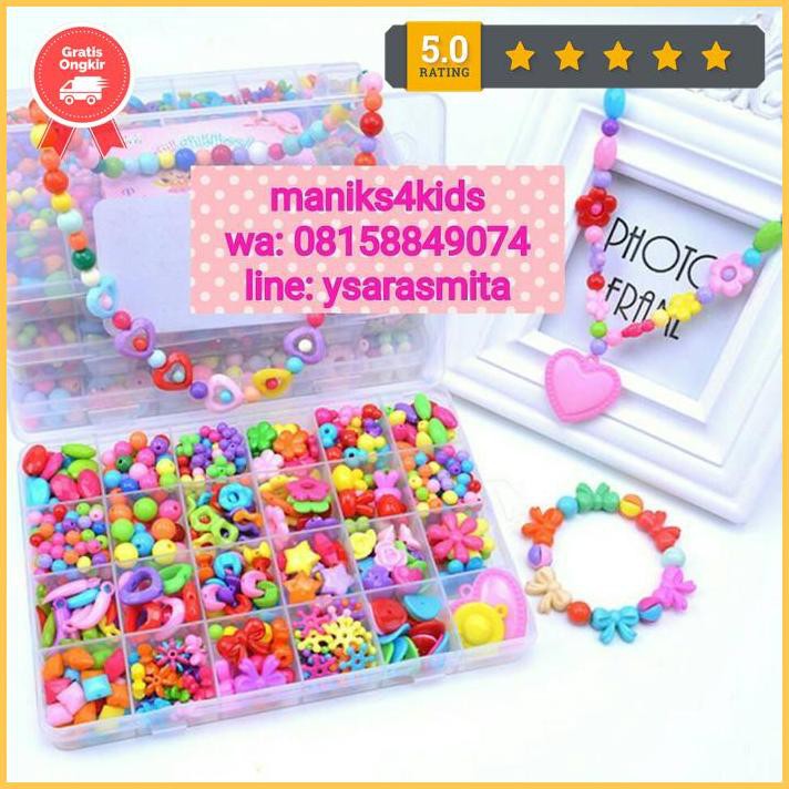 Mainan Edukasi Manik Manik / Meronce / Beads / Mote Mote Terlaris