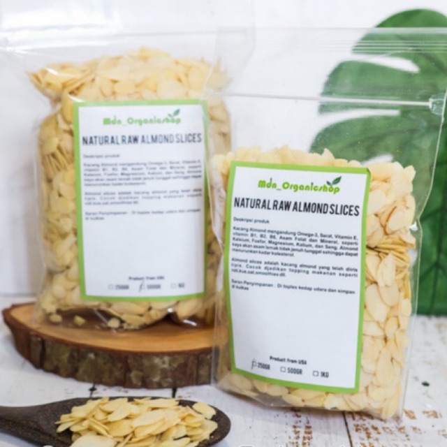 

Raw Almond Slices / Almond Slices Mentah Almonesia1kg