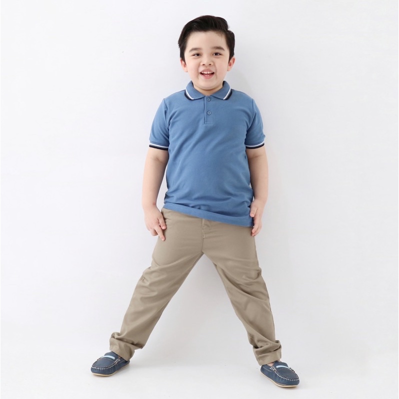 Yobebee II Polo Shirt Anak Laki Laki Usia 2 4 6 8 10 Tahun Kemeja Kaos Polo Model Tangan Pendek Baju Atasan Kids Polos Cotton Lembut Strech Boy Tee Shirt Model Casual Santai Kaos Kerah Anak Cowok