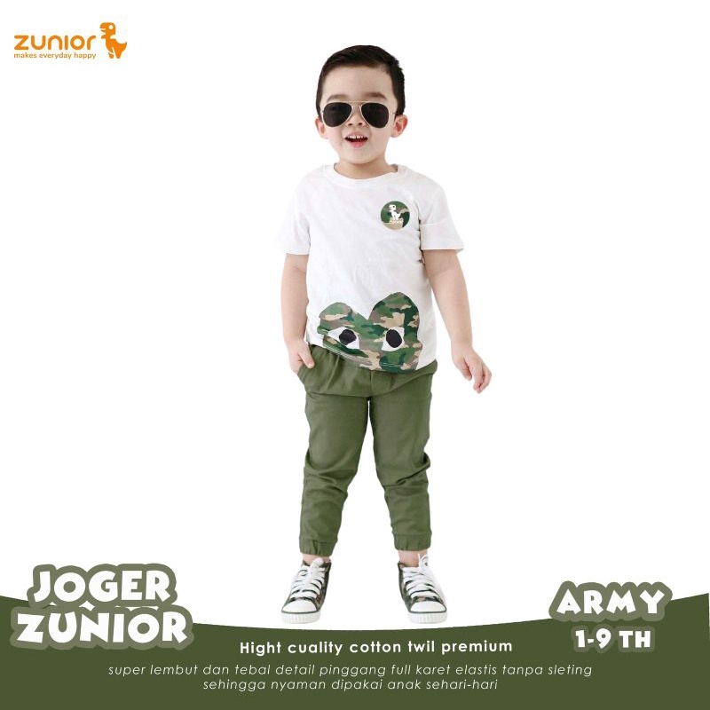 Celana Jogger Anak Zunior Premium 5 Varian Warna 1-12 Tahun