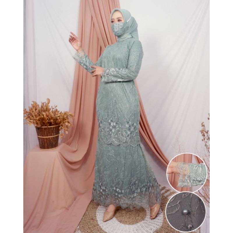 GAMIS DUYUNG(TULLE BORDIR) GAMIS KEBAYA PESTA/WISUDA~GAMIS MODEREN/GAMIS BROKAT