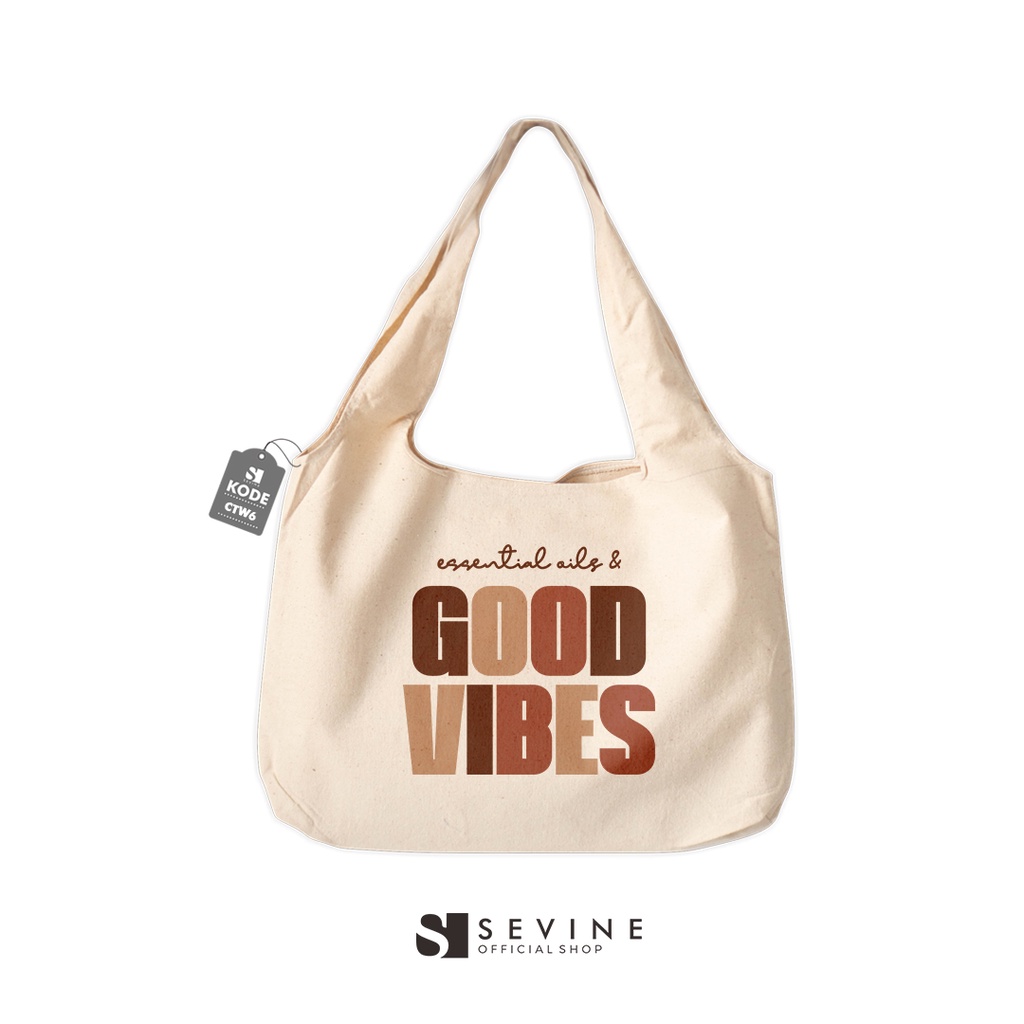 Sevine Tote Bag Kanvas Bonnie Tas Wanita Kuliah Fashion Laptop Totebag Quotes Motivation Aesthetic Vintage - CTW