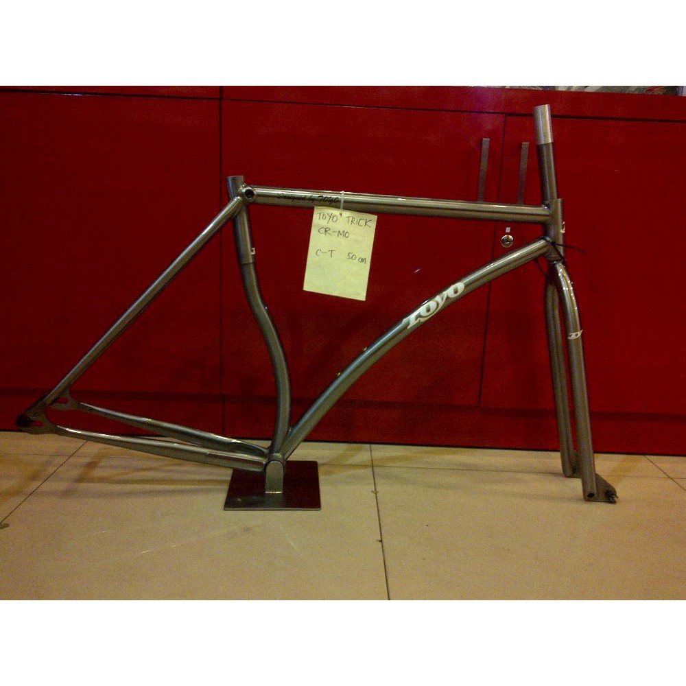 TOYO Frame Set Trick Raw Fixie Warna Chromoly 50 cm | Frame + Fork. Original.