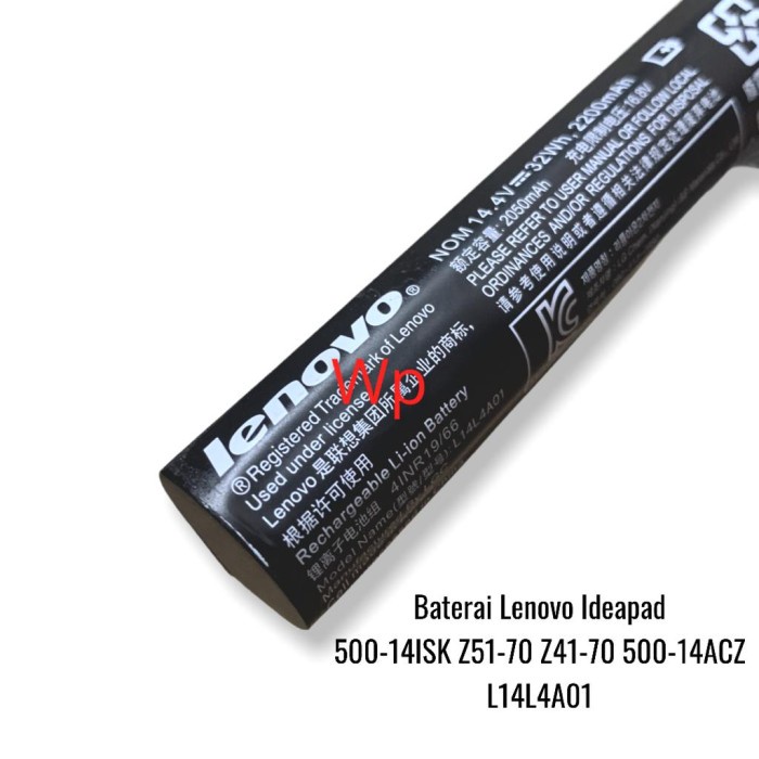 Baterai Lenovo Ideapad 500-14isk z51-70 z41-70 500-14acz L14L4A01