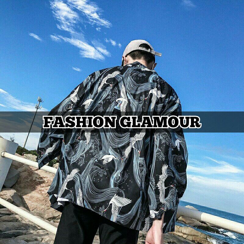 RE06 KIMONO IMPORT PRIA JEPANG HAORI HARAJUKU COSPLAY ALL SIZE YUTAKA CARDINGAN BIG SIZE 3XL 5XL