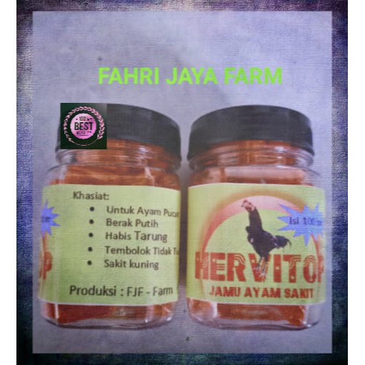OBAT MUJARAB LUKA AYAM JAGO BANGKOK ADUAN OBAT AYAM SAKIT PARAH HERVITOP 100 KAPSUL