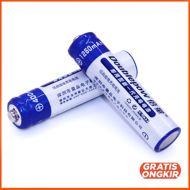 Batu Baterai Alkaline Rechargeable AAA 1250mAh 2 PCS