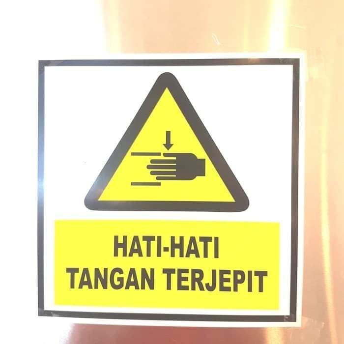 

SIGN STICKER K3 RAMBU AWAS TANGAN KEJEPIT 10X10CM