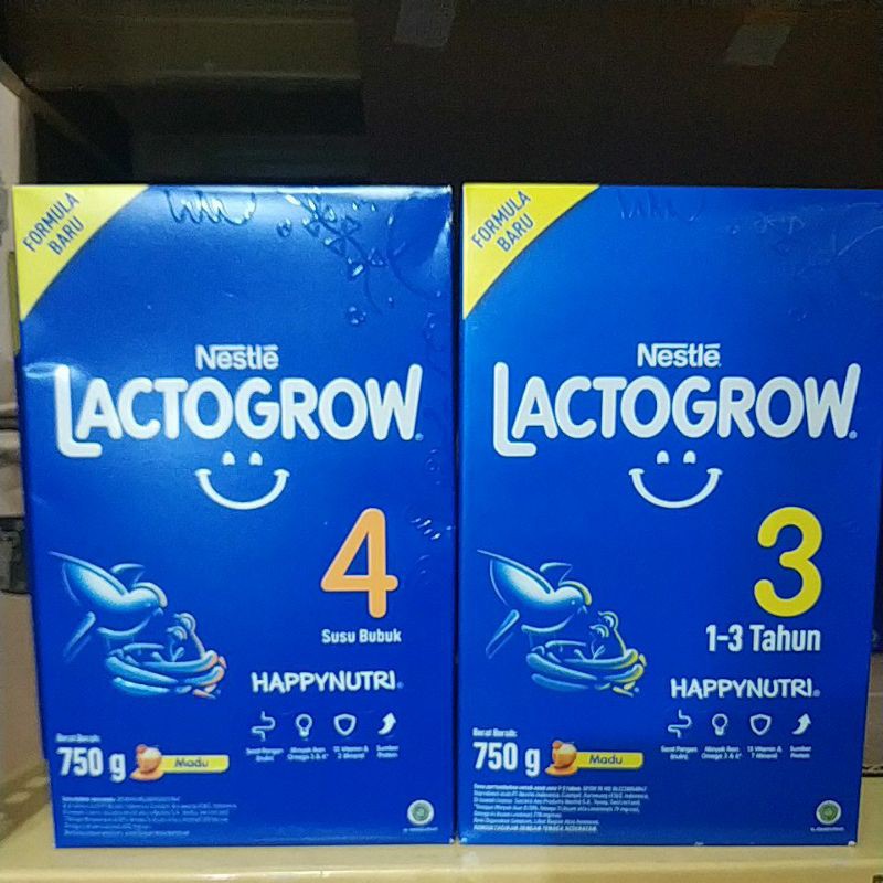 LACTOGROW 3 MADU/PLAIN/VANILA 750GR/LACTOGROW 4 MADU/VANILA 750GR