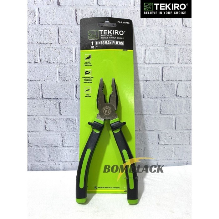 TEKIRO Tang Kombinasi 7 inch 7 inci 7 inchi Jepit Linemans Pliers