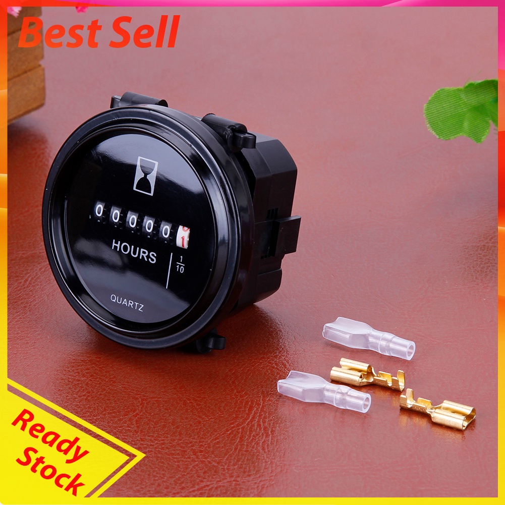 12v 24v 36v Hour Meter for Marine Boat Engine  2&quot; Round Waterproof Gauge