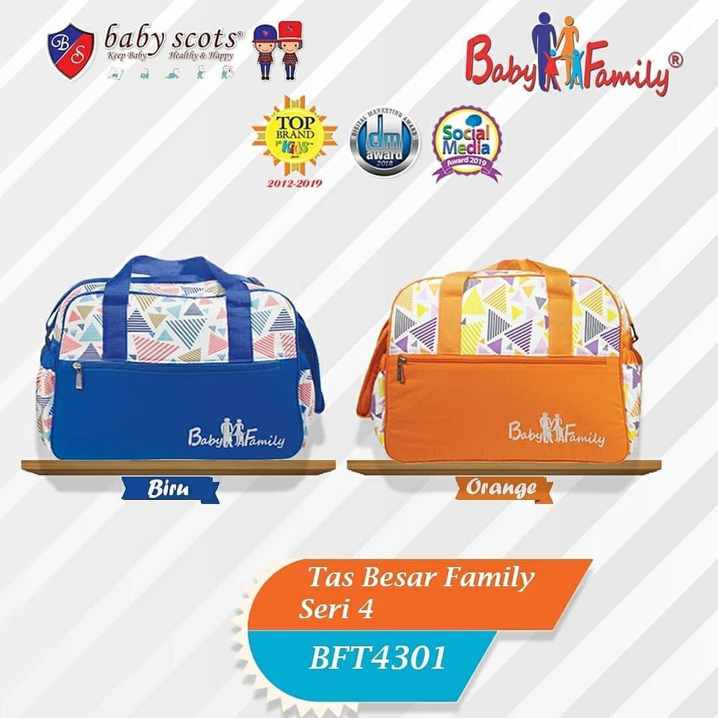 Tas Besar Baby Family 4 - Diapers Bag Baby Scots BFT4301