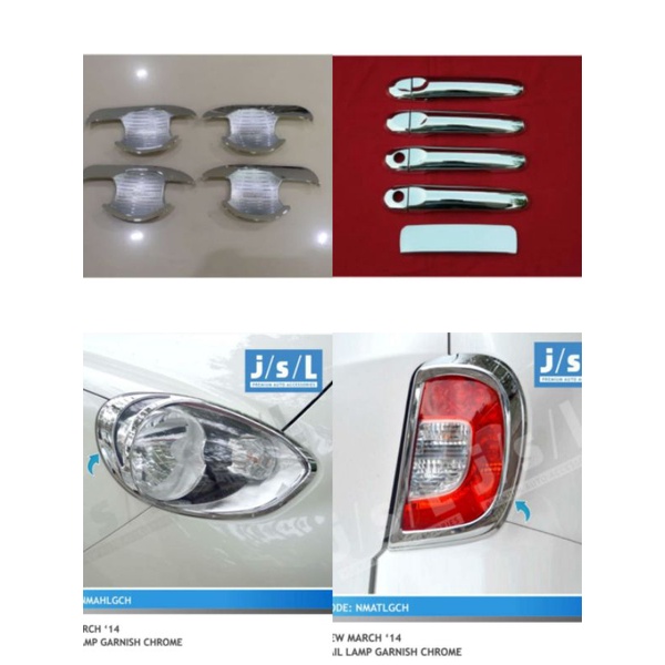 paket garnish outer handle  Nissan March 2014 chrome 5pcs