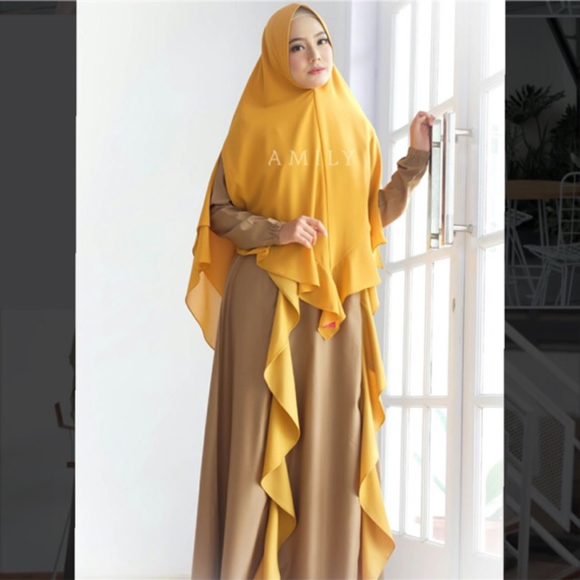 Abaya Aafia Mustard XL SET