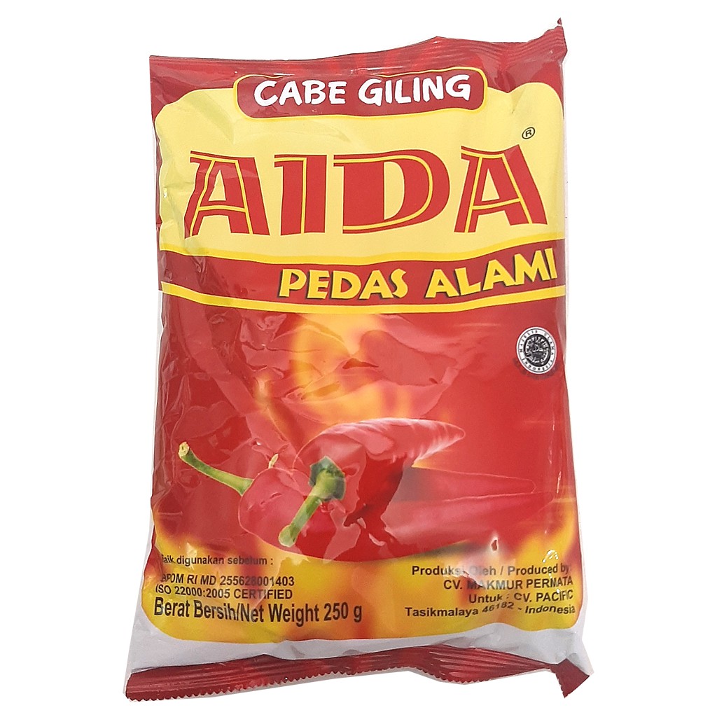 

Aida Bubuk Cabe Giling Pedas Alami 250gr