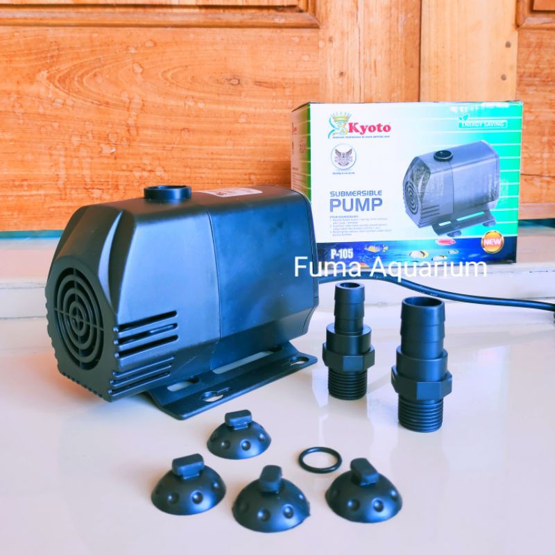 KYOTO P 105 Pompa Celup Kolam Aquarium Aquascape Hidroponik Kyoto 105 Low Watt Submersible Pump Power Head