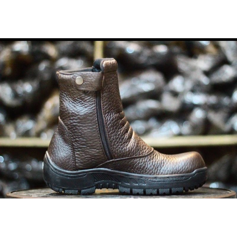 Sepatu Pria Boots safty Kulit asli Resleting Terbaru KICKERS ORIGINAL Sepatu Kerja Lapangan Tambang