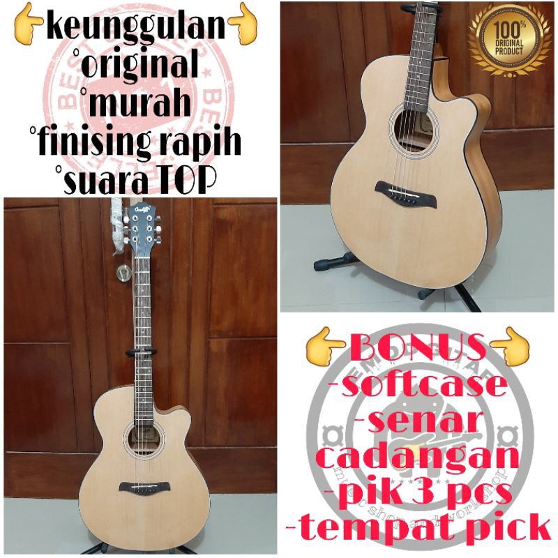 gitar akustik elektrik cowboy GWC-235NA GWC 235 NA ORIGINAL solid