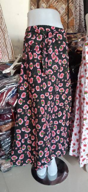 Rok motif super mayung lebar 3meter kain katun &amp; monalisa