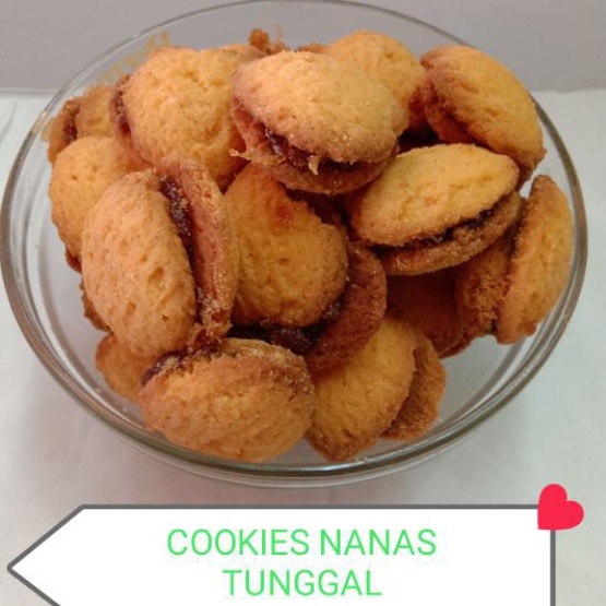 

Cookies nanas/nastar love/cemilan/kue kering/snacks/oleholeh/250gram