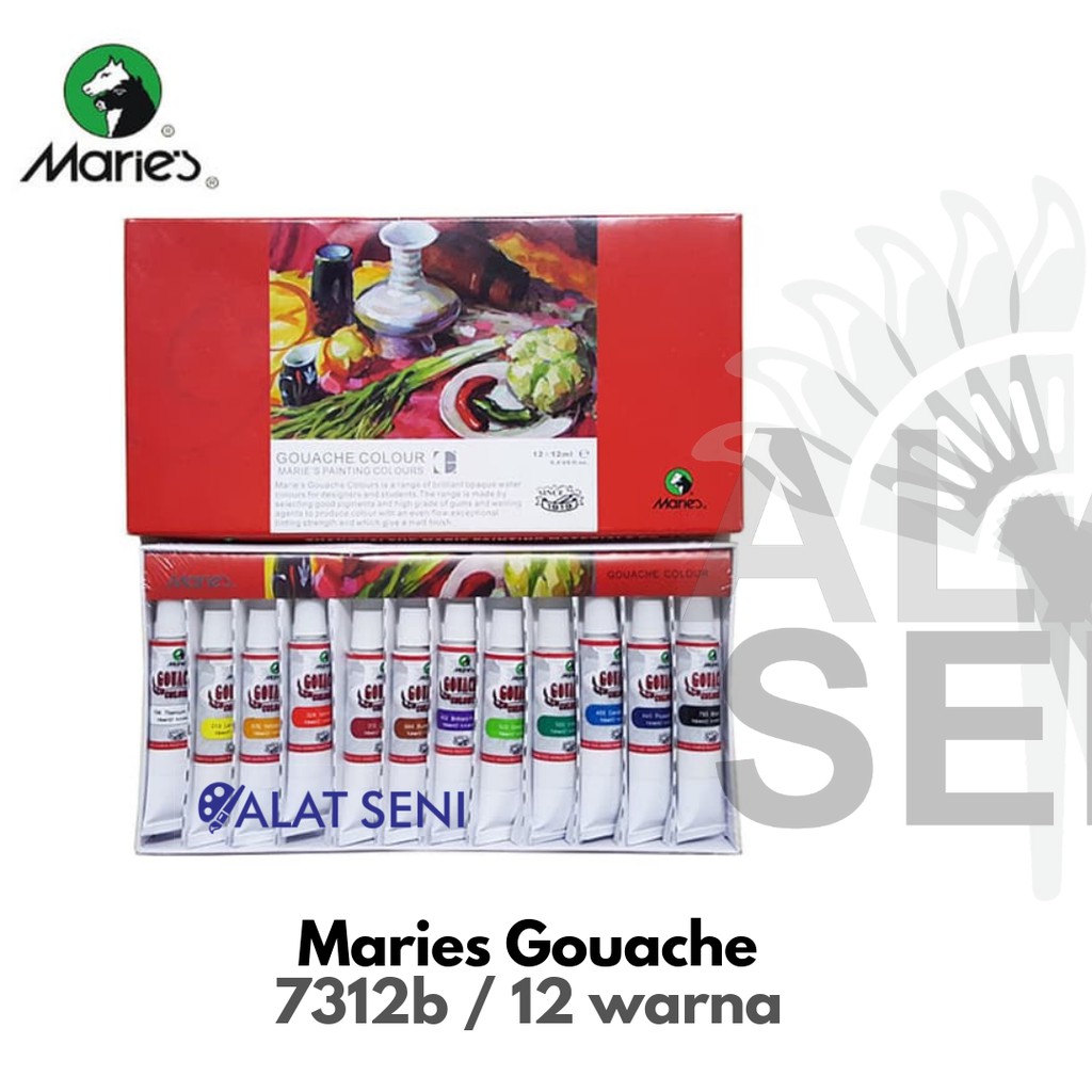 

Maries Gouache set 12 x 12ml - Cat Maries gouache set 12 - 7312B