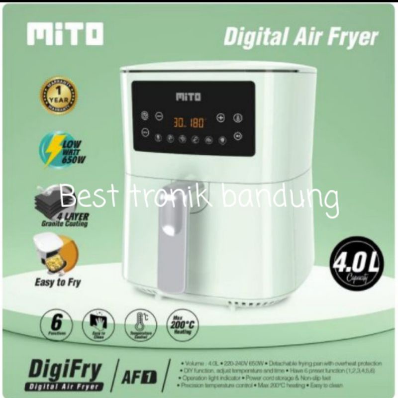 Mito Air Fryer Digital Low Watt 4L