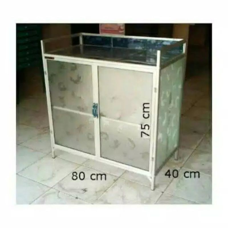 Rak Kompor 2 Pintu Alumunium (Portable)
