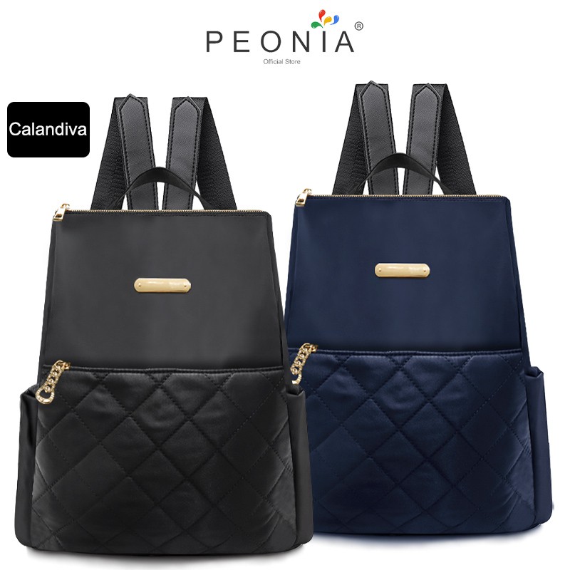 Peonia CALANDIVA Ransel Korea Tas Wanita Import Kantor