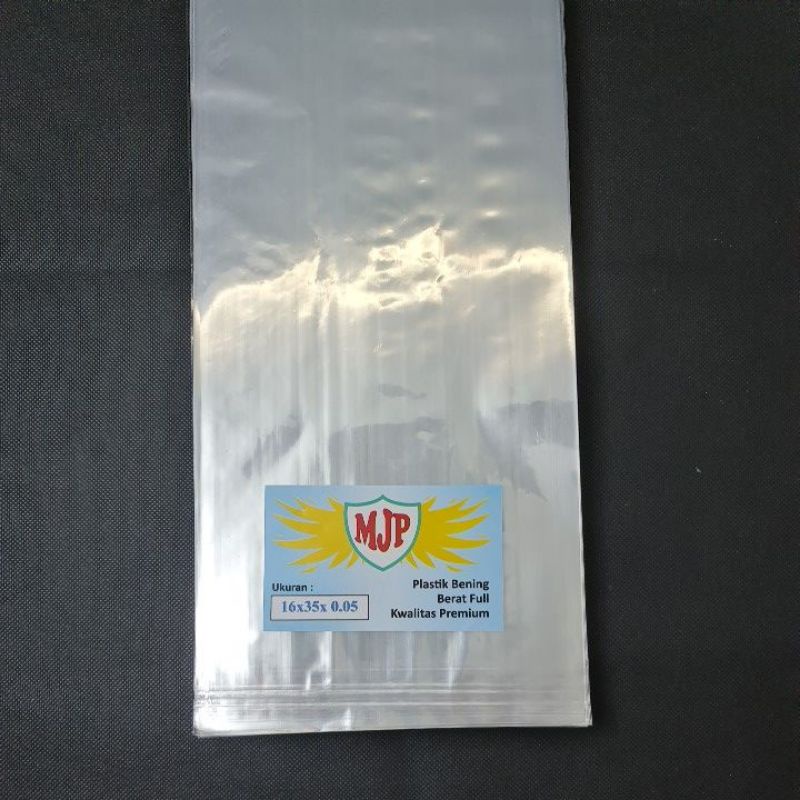 Plastik PP Bening merk MJP Tebal 0.05 Uk.16x35