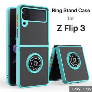 Casing Hard Samsung Galaxy Z Flip 3 5G Case Shockproof Anti Jatuh Dengan Ring Stand Magnetik Untuk