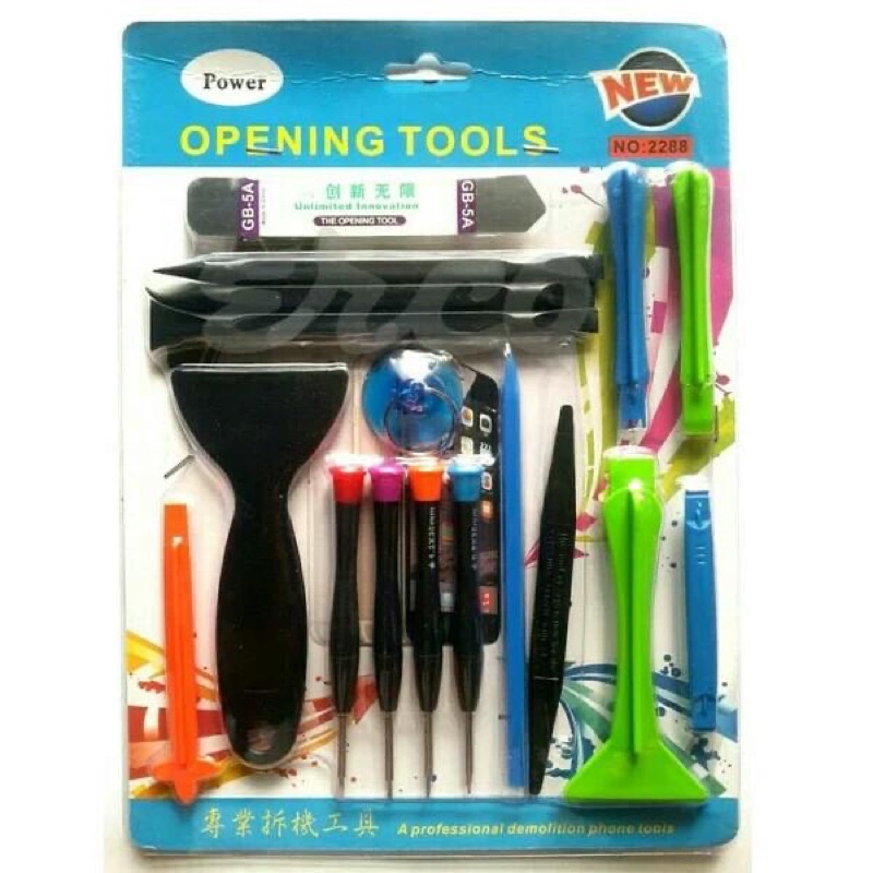 Obeng set power no.2288 / Opening tools set / Alat service pembuka casing bisa untuk semua hp universal