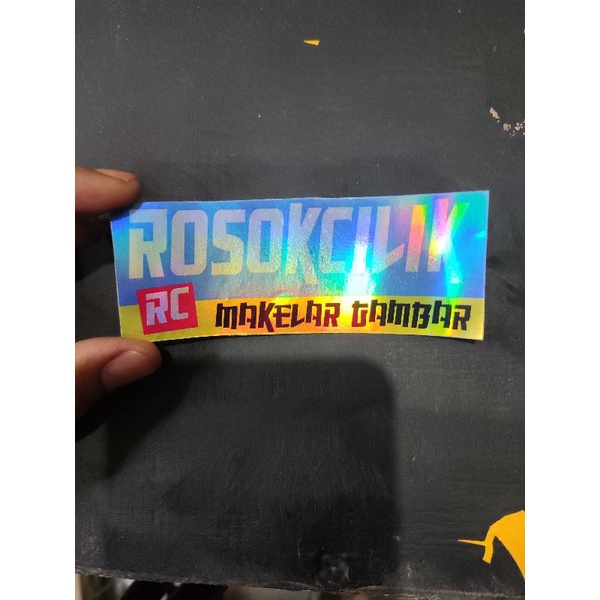 

stiker rosok cilik hologram