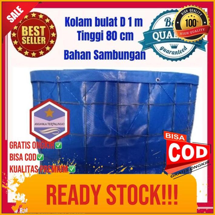 Terpal Kolam Ikan Fullset D1T0.6M Kolam Terpal Bulat Terpal Ikan