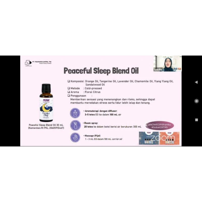 now essential oil peacefull sleep