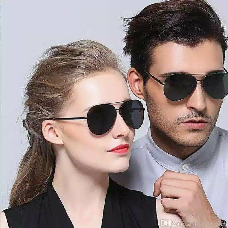 Kastamanwatch - (COD) KACAMATA ANTI UV PILOT PRIA WANITA SUNGLASSES OPTIK METAL