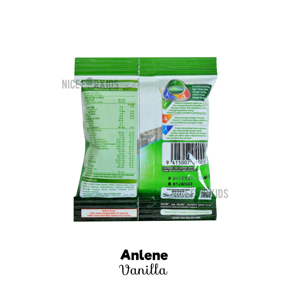 Anlene Susu Kalsium Renceng isi 10 Sachet / Susu Anlene Susu Tulang