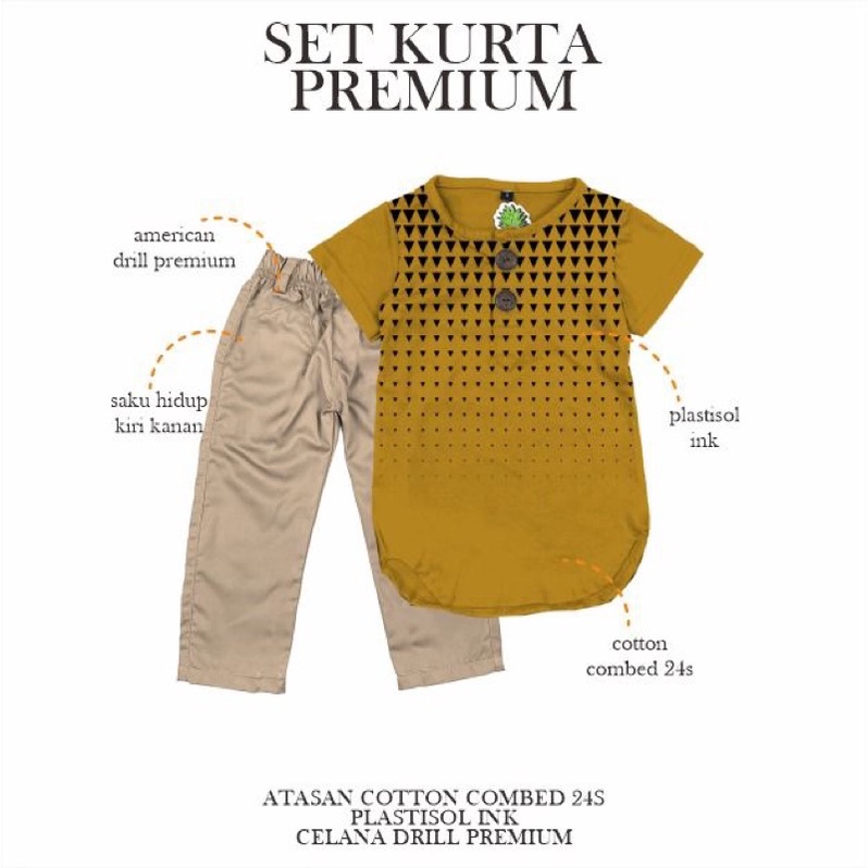 Setelan Kurta Premium Pineapple Original Koko Anak High Quality Pakaian Anak Lakilaki Best Seller