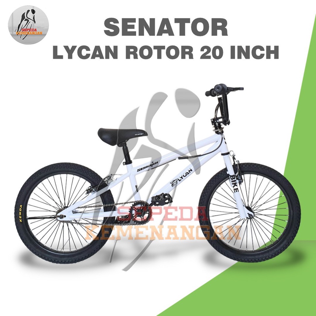 SEPEDA BMX SENATOR LYCAN ROTOR UKURAN 20 INCH-WHITE / PUTIH