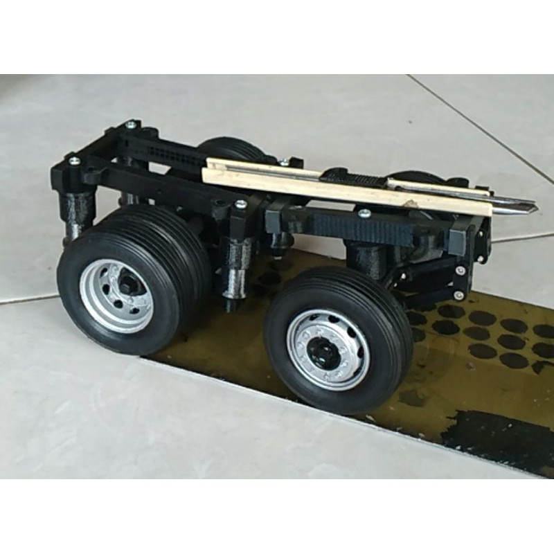 suspensi miniatur bus single axle skala 20/18 paket berikut ban