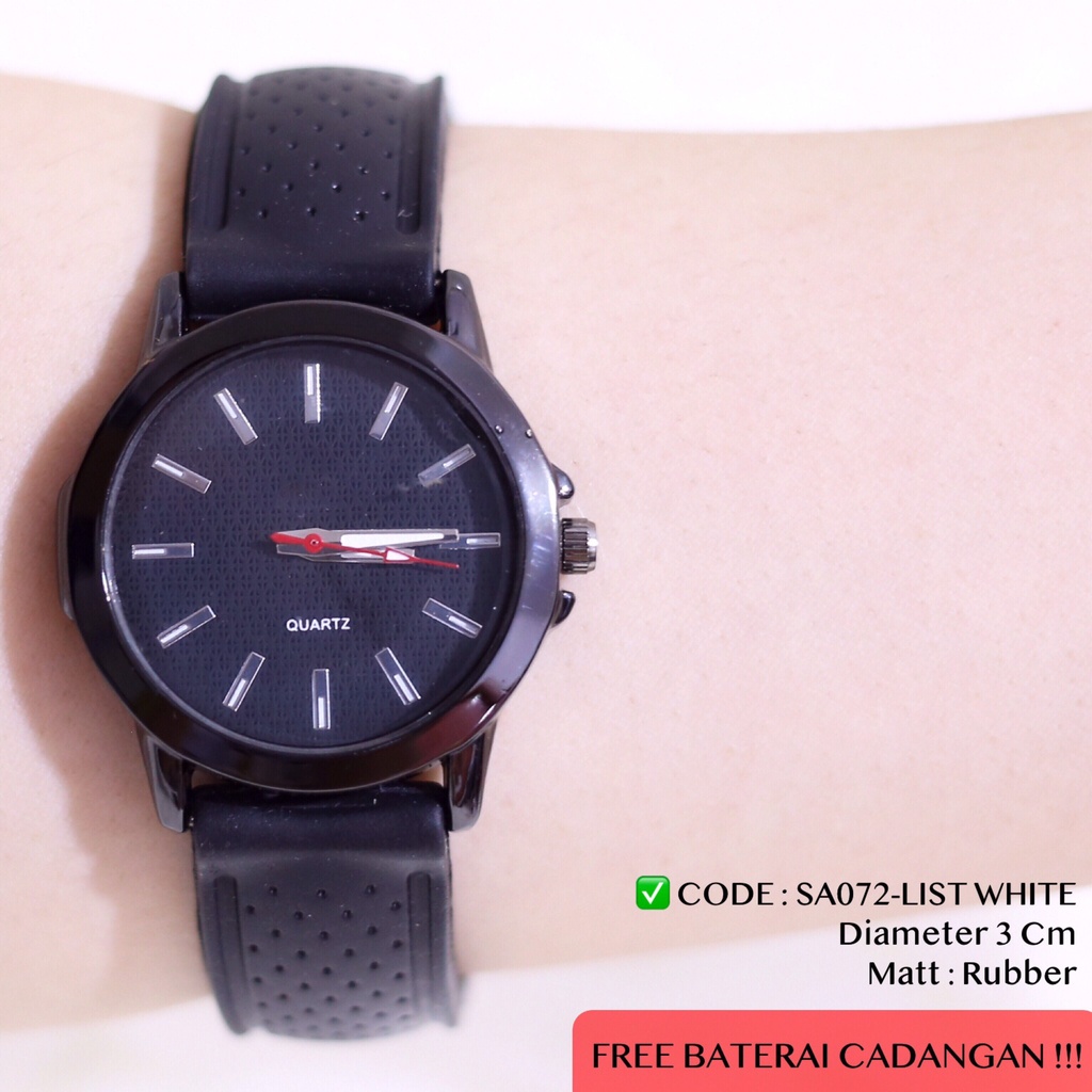 Jam tangan wanita rubber karet sporty murah  SA072