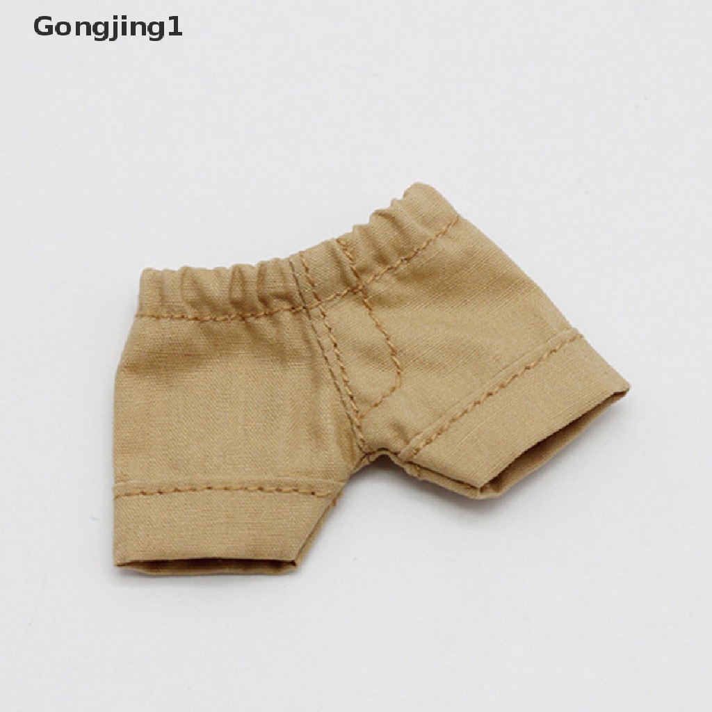 Gongjing Mainan Celana Pendek Jeans Skala 1: 12 Untuk Aksesoris Boneka Ob11