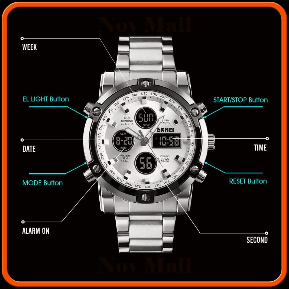 SKMEI Jam Tangan Kasual Digital Analog Pria - 1389