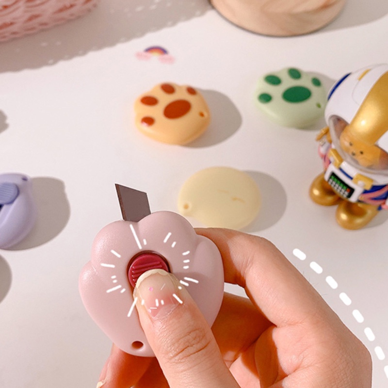 INS Mini Cartoon Kitten Claw Utility Knife Cute Cat Claw Paper Cutter